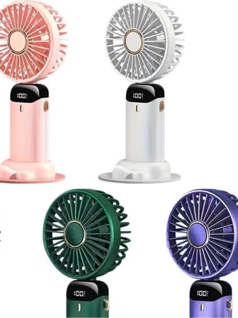Portable LED Digital Display Handheld Fan